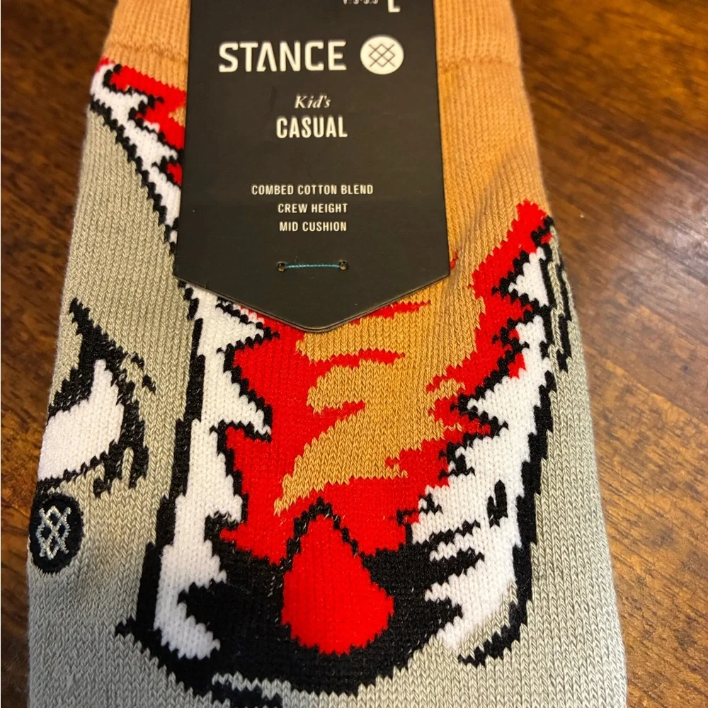 STANCE Kids Snack Attack Socks Black size large kids new